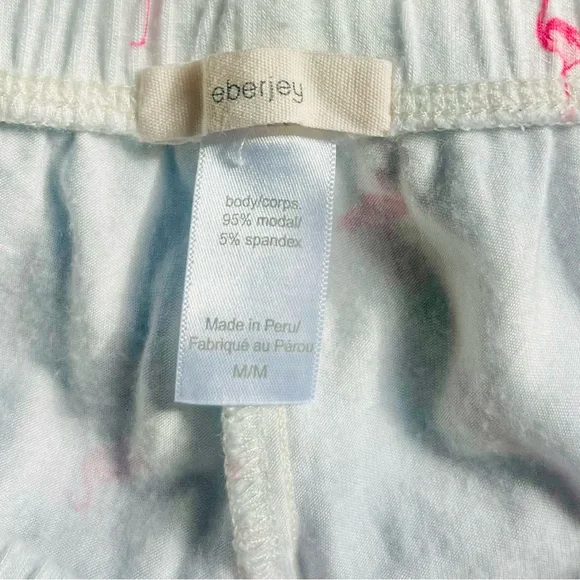 Eberjey White and Pink Flamingo Pajama Set - Picture 5 of 7